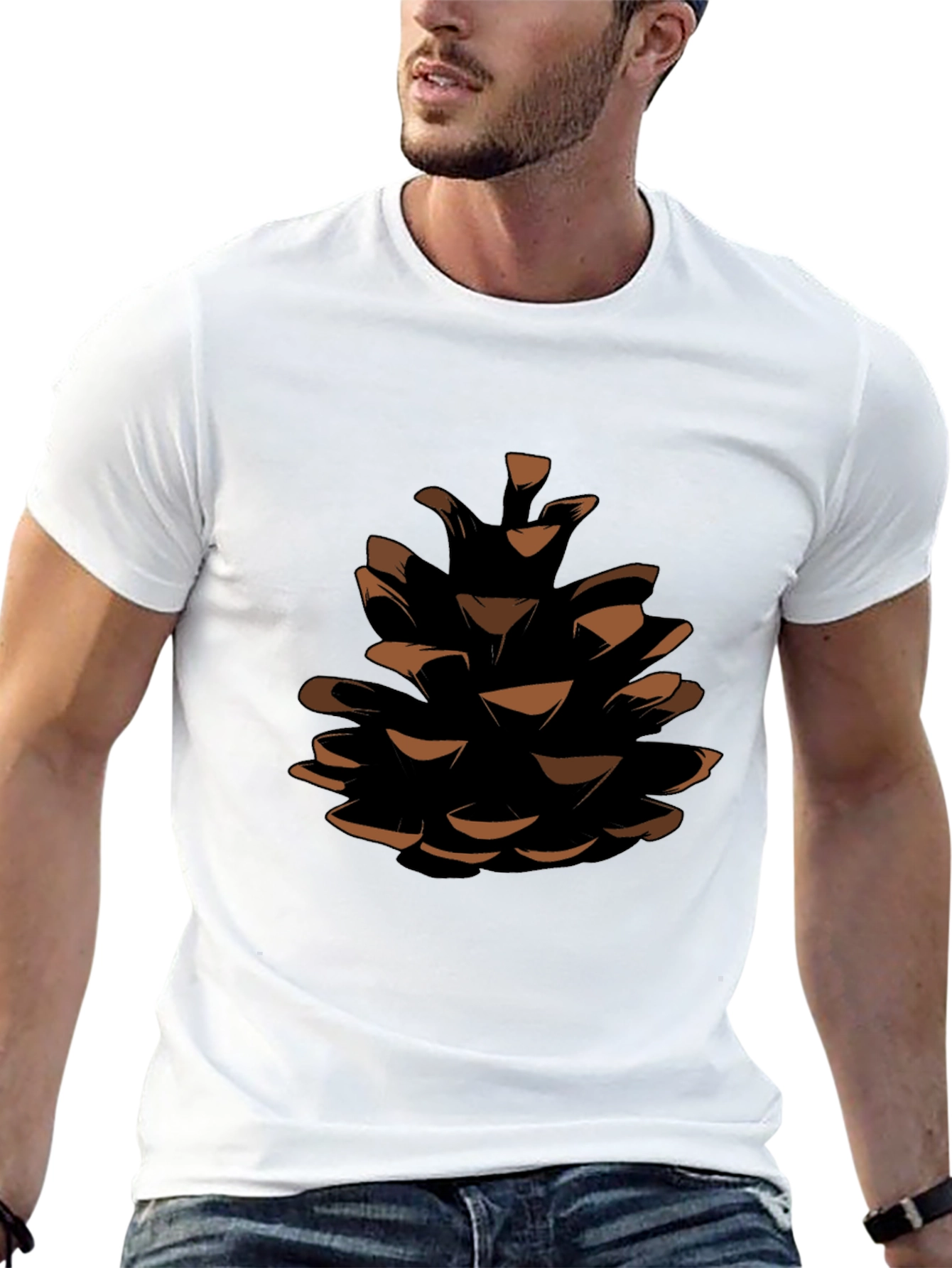 Pine Cone Graphic Tee - Nature Inspired Design