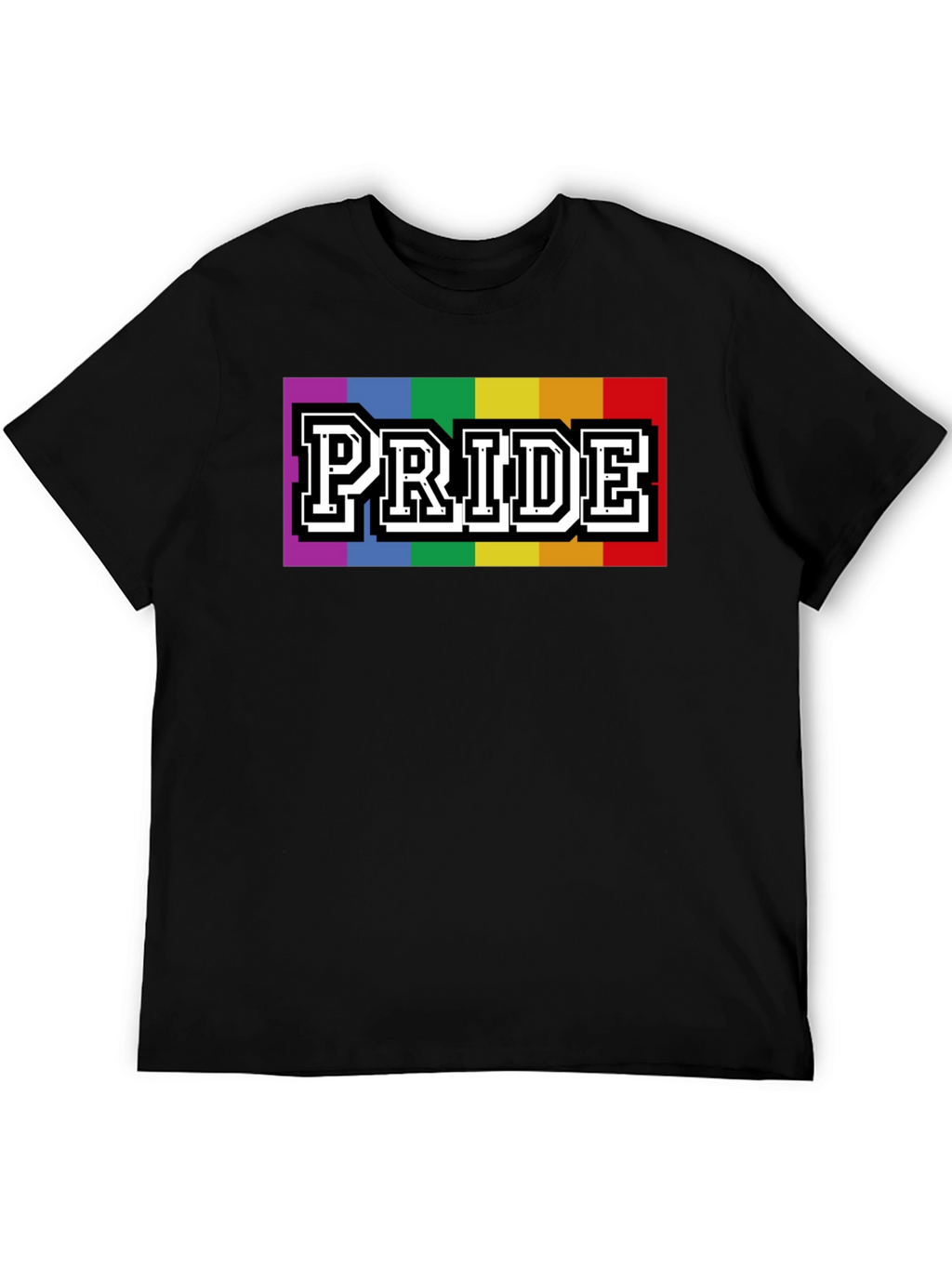 Pride Rainbow Graphic T-Shirt - Stylish Black Tee