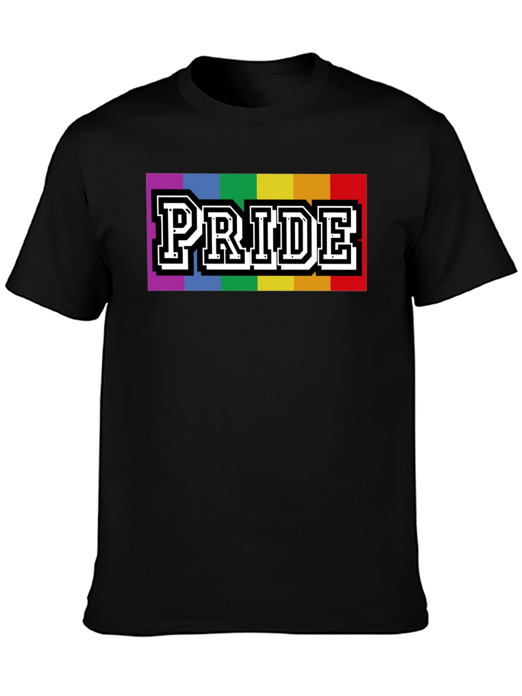 Pride Rainbow Graphic T-Shirt - Stylish Black Tee