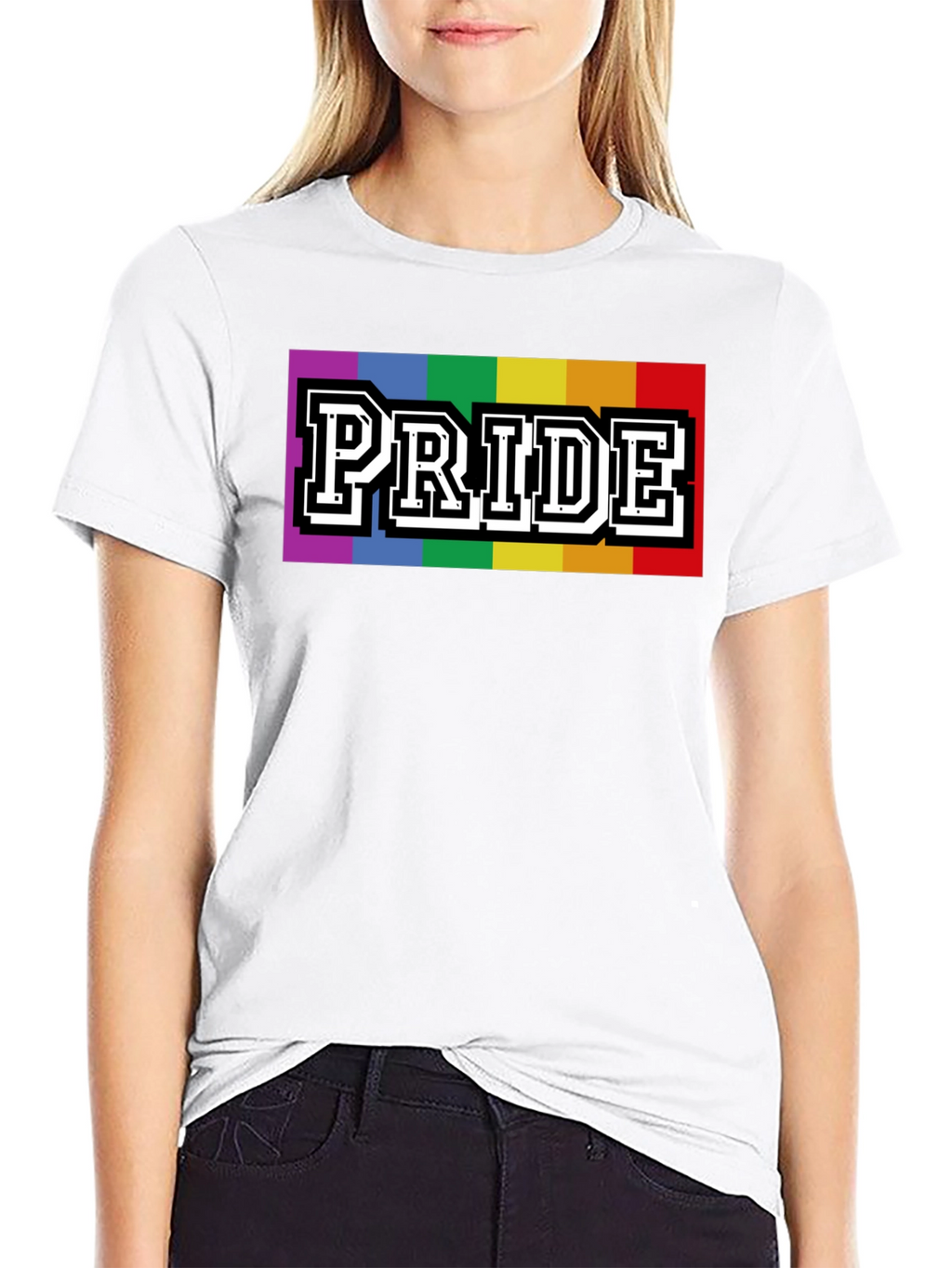 Pride Rainbow Graphic T-Shirt - Stylish Black Tee