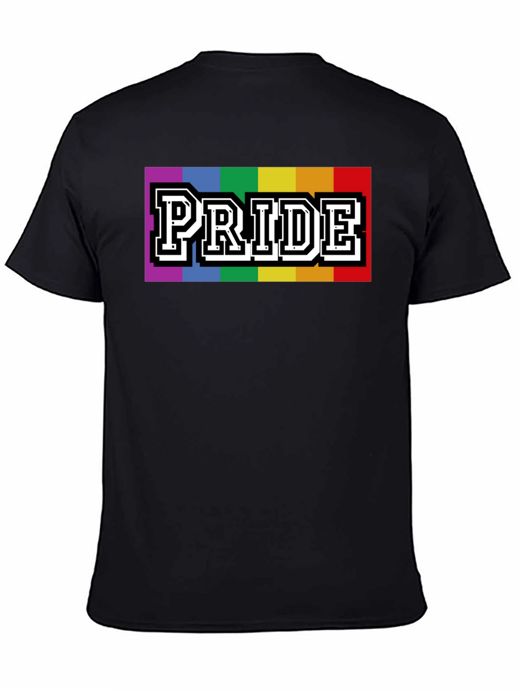 Pride Rainbow Graphic T-Shirt - Stylish Black Tee
