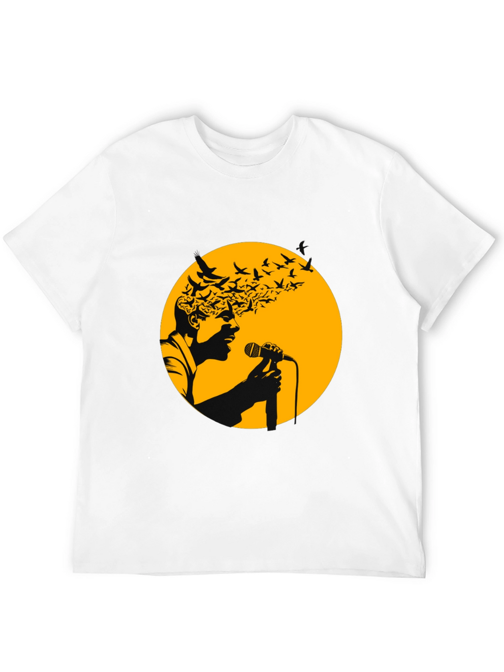 Soulful Singer T-Shirt - Artistic Bird Design