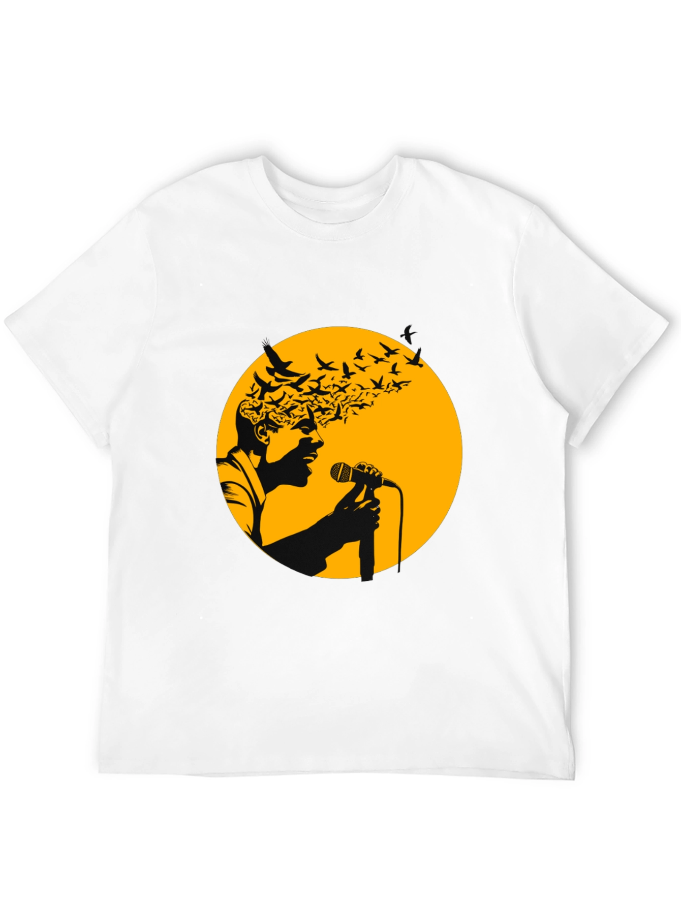 Soulful Singer T-Shirt - Artistic Bird Design