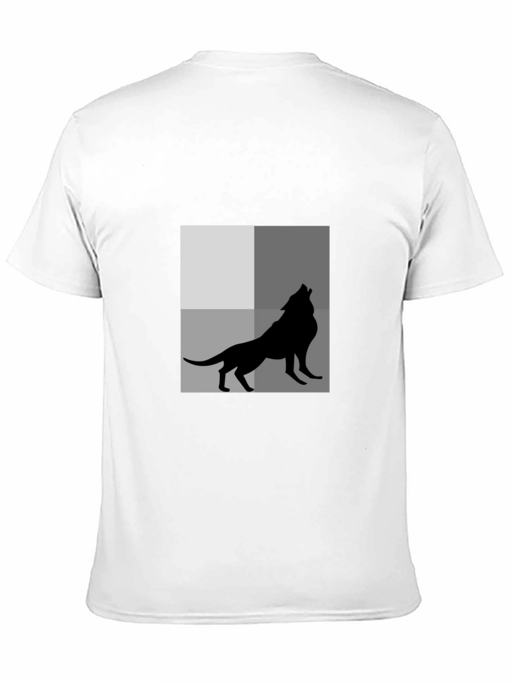 Wolf Silhouette Graphic Tee - Black Cotton T-Shirt
