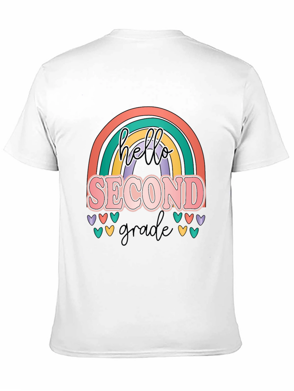 Hello Second Grade Rainbow T-Shirt