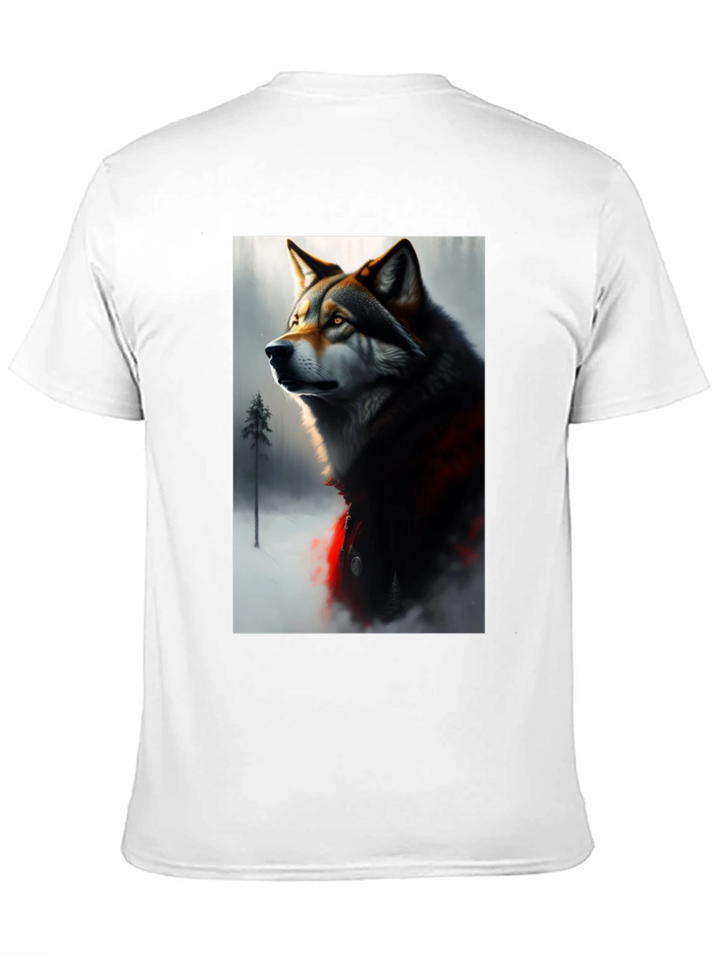 Wolf Graphic Black T-Shirt - Stylish Animal Print Tee