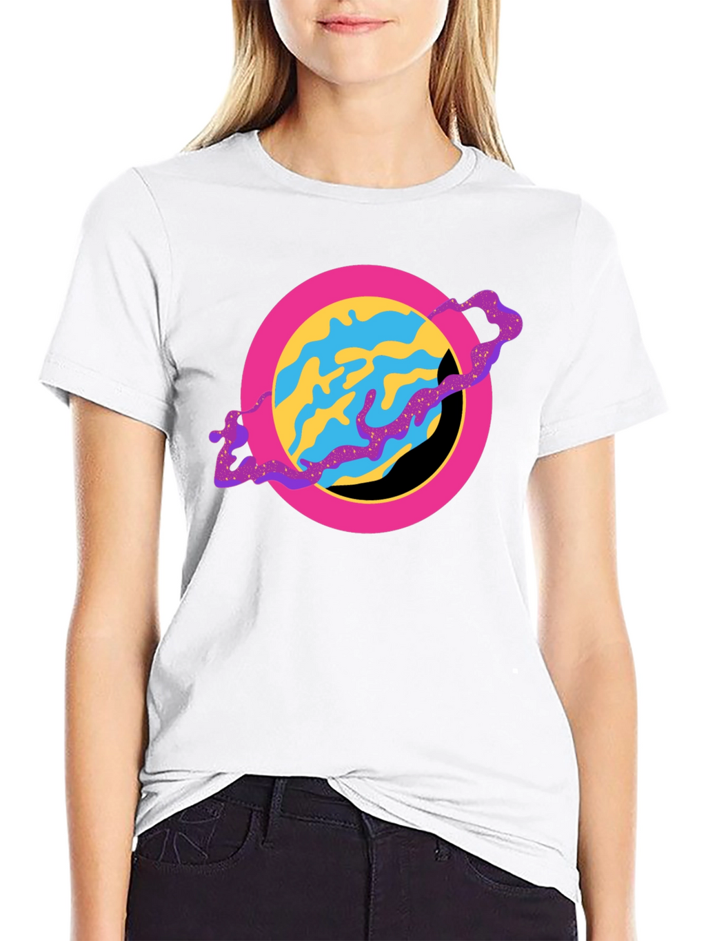 Planet Graphic T-Shirt - Stylish Cosmic Design