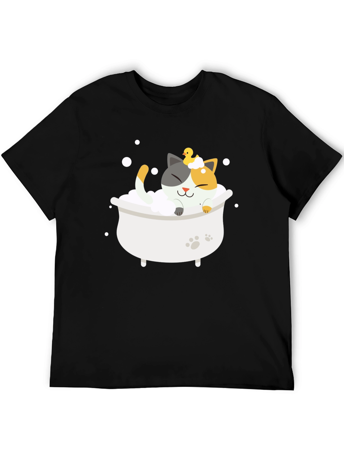 Cute Cat Bath T-Shirt - Relax in Style!