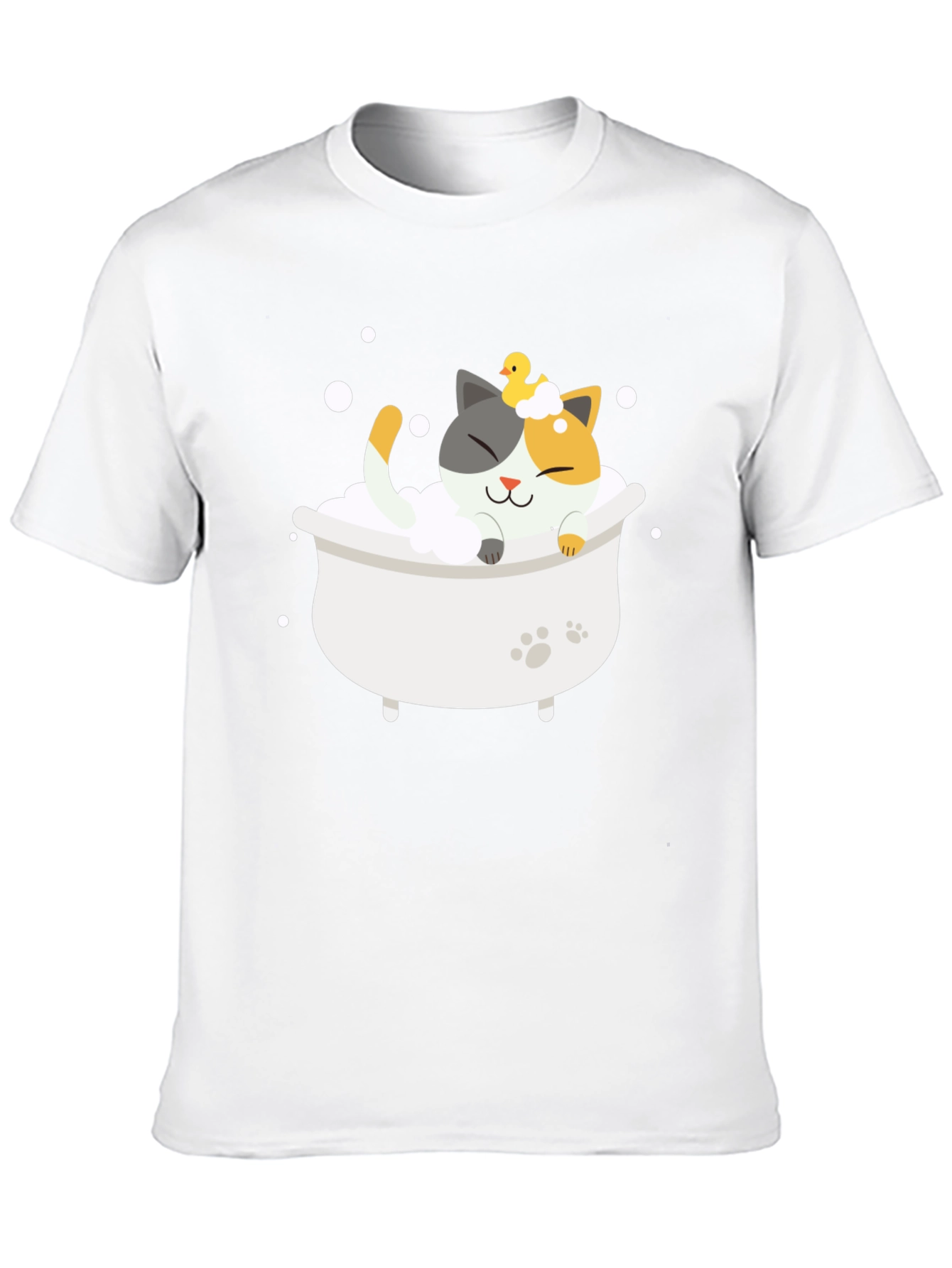 Cute Cat Bath T-Shirt - Relax in Style!
