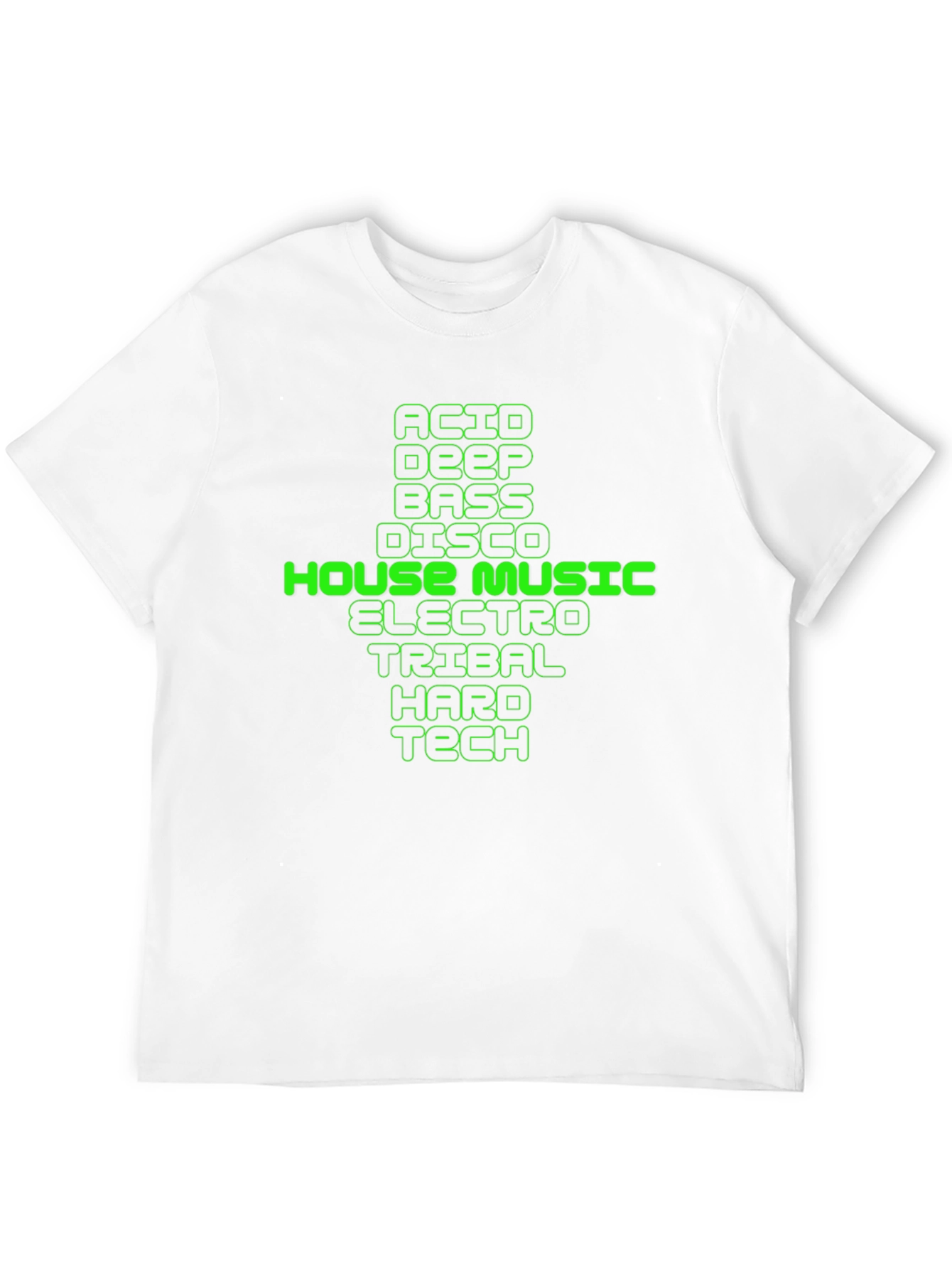 House Music Genres Graphic Tee - Black