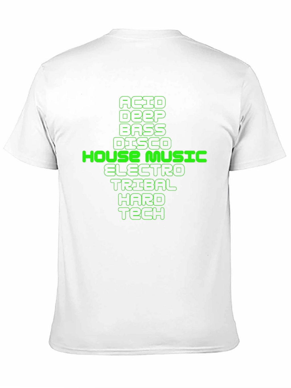House Music Genres Graphic Tee - Black
