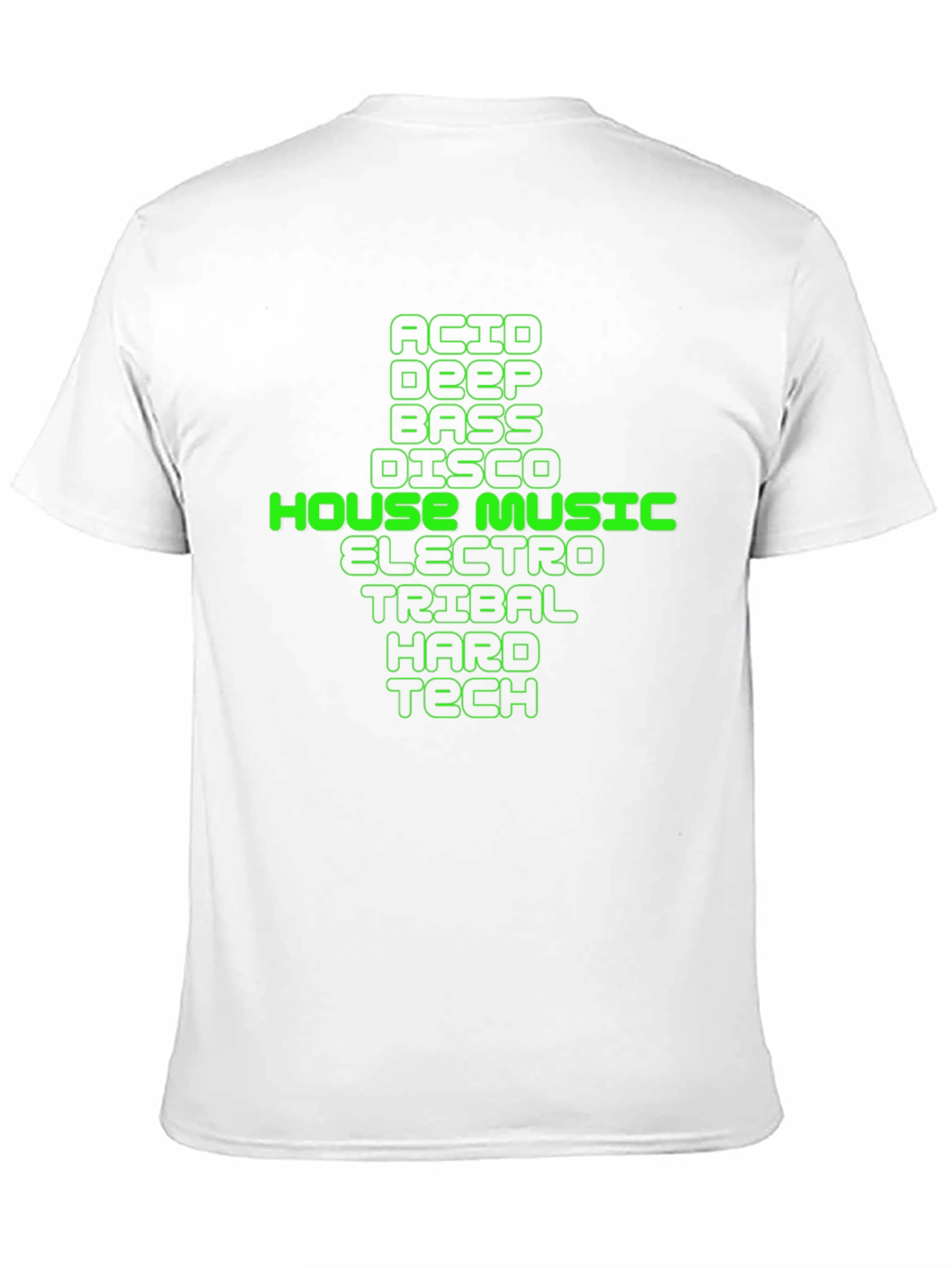 House Music Genres Graphic Tee - Black