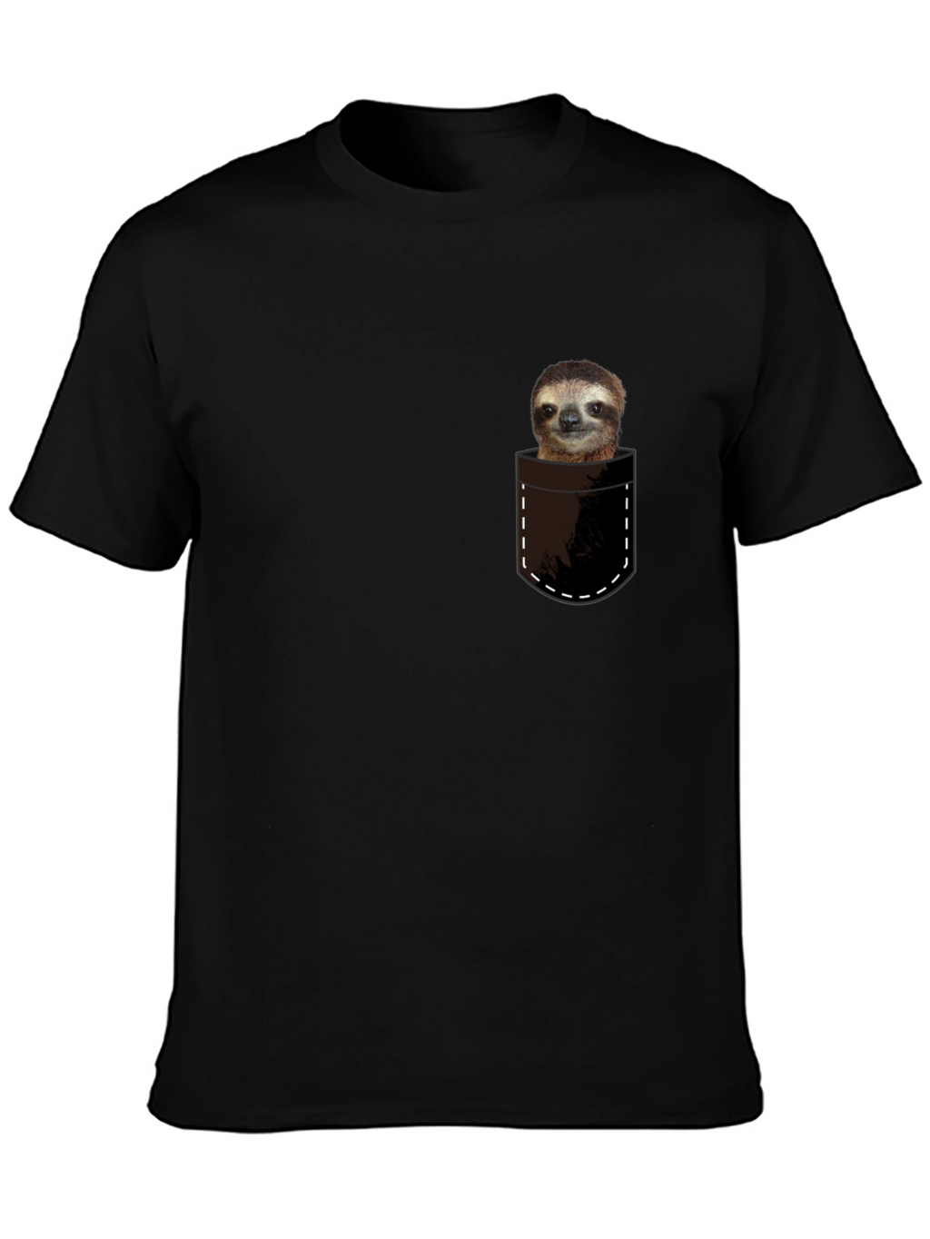 Sloth in Pocket T-Shirt - Cute & Funny