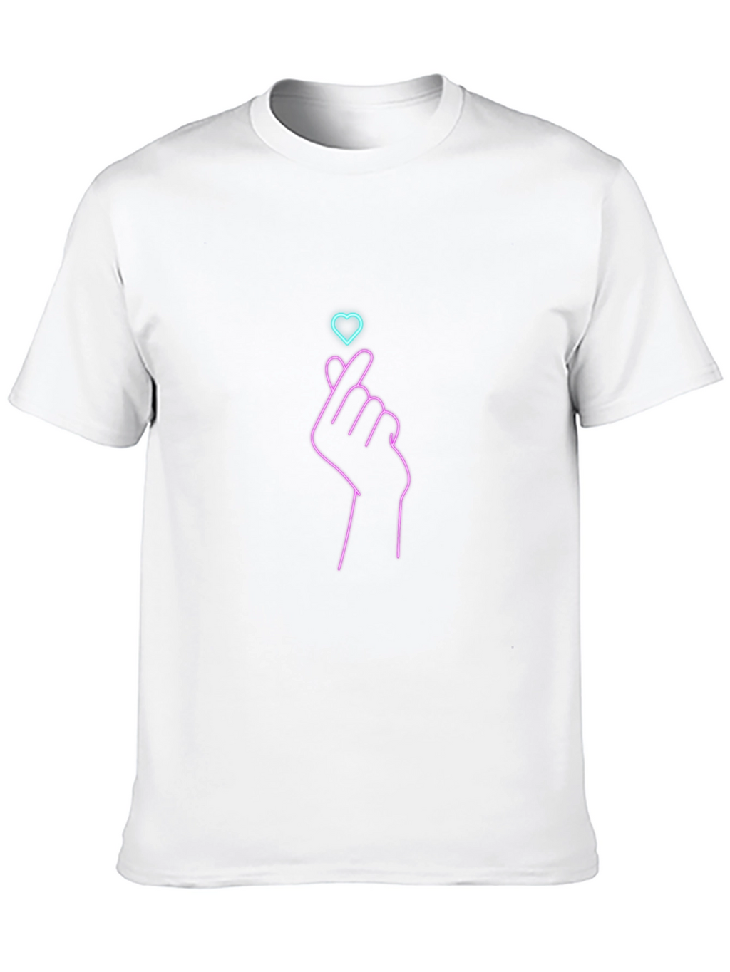 Finger Heart Graphic Tee - Trendy Black T-Shirt