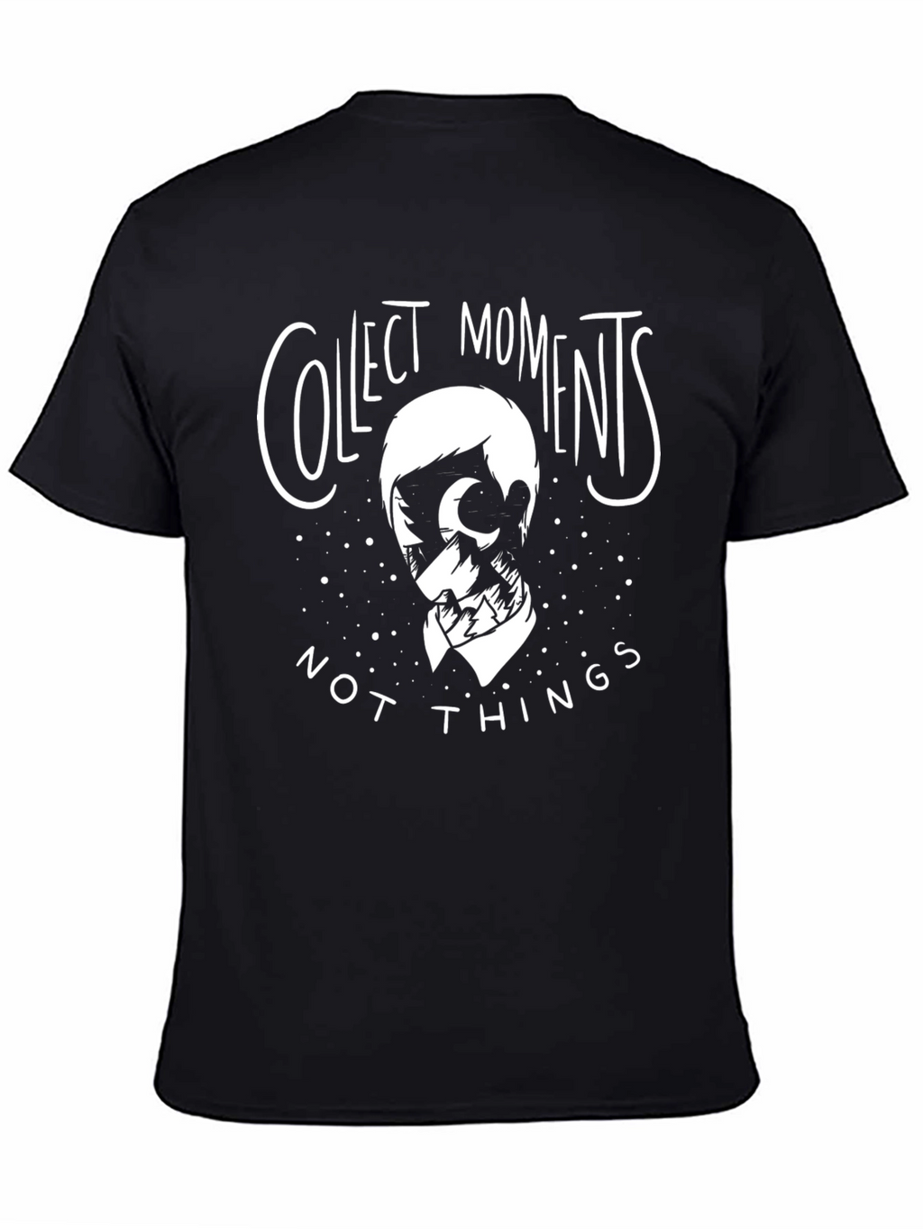 Collect Moments Graphic Tee - Stylish Black T-Shirt