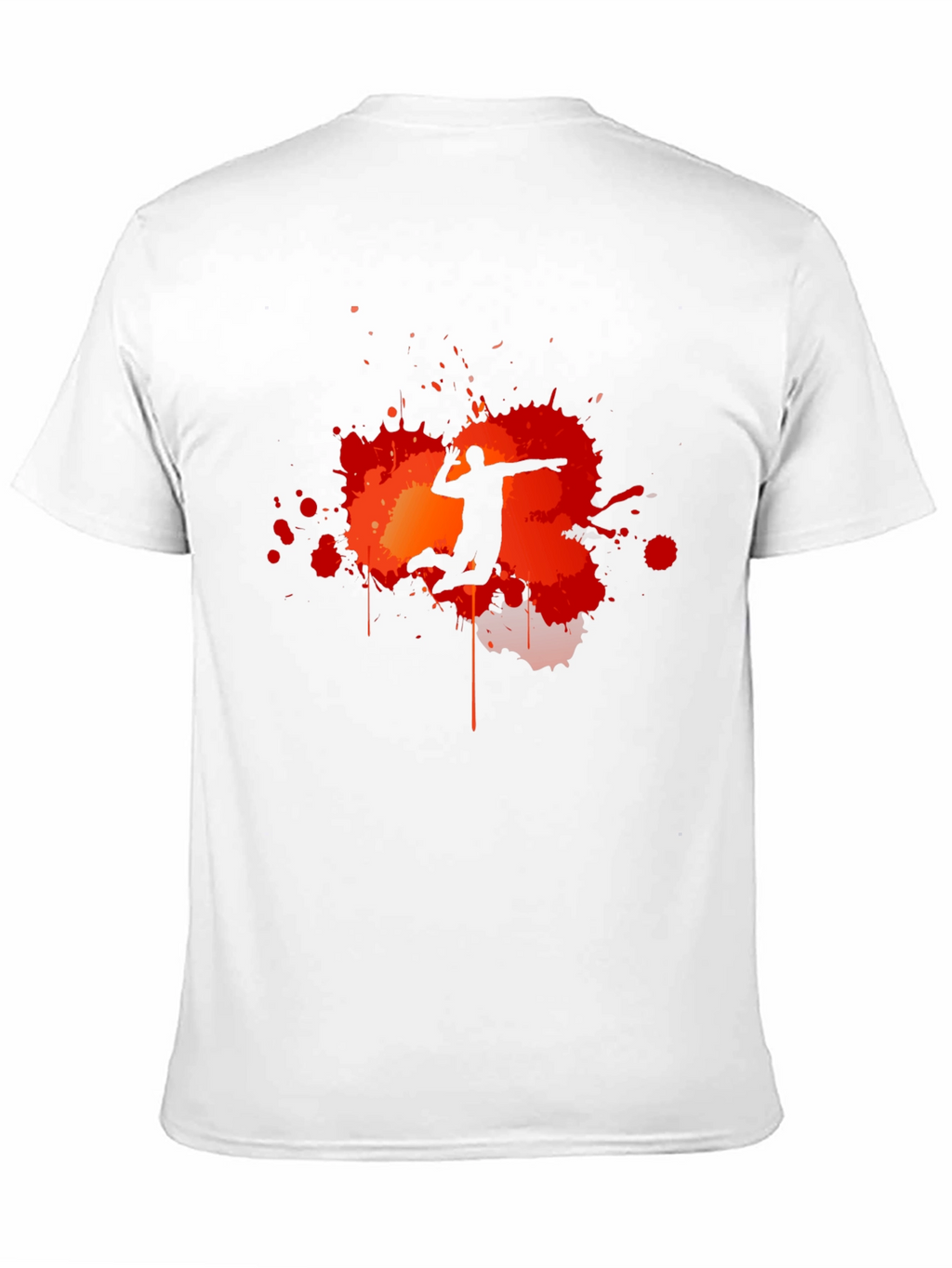 Volleyball Player Silhouette Graphic T-Shirt