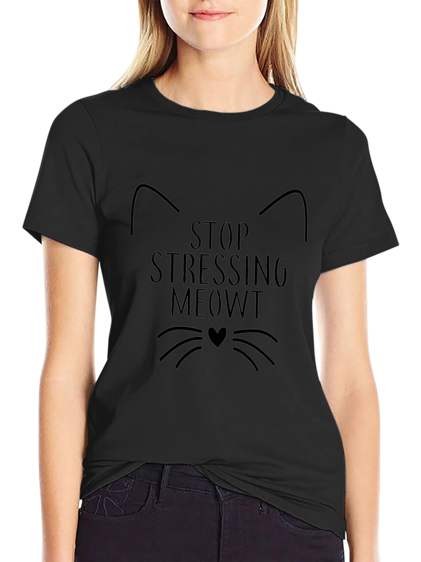 Stop Stressing MEOWT Cat T-Shirt