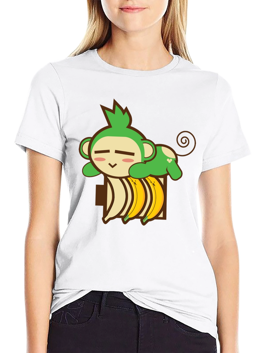 Monkey Banana Nap T-Shirt - Cute Cartoon Tee
