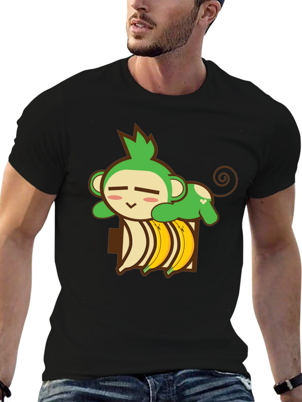 Monkey Banana Nap T-Shirt - Cute Cartoon Tee