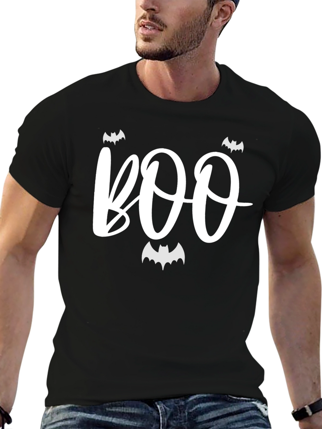 Boo Halloween Graphic Tee - Black Unisex T-Shirt