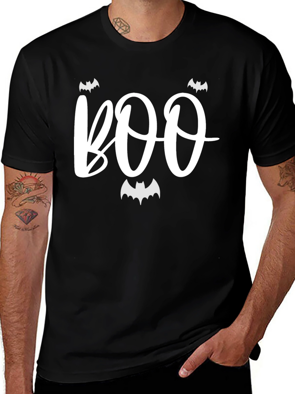Boo Halloween Graphic Tee - Black Unisex T-Shirt