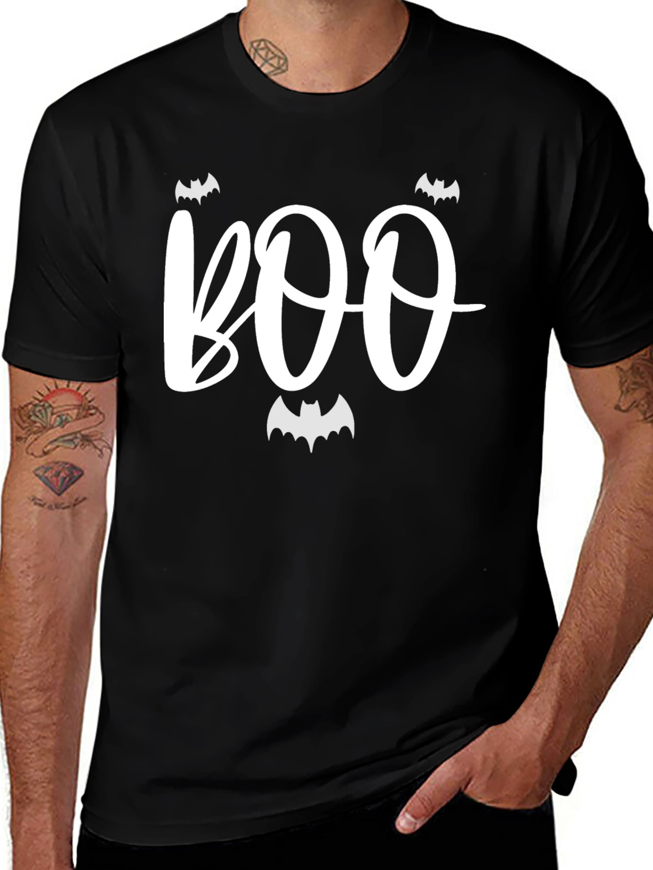 Boo Halloween Graphic Tee - Black Unisex T-Shirt