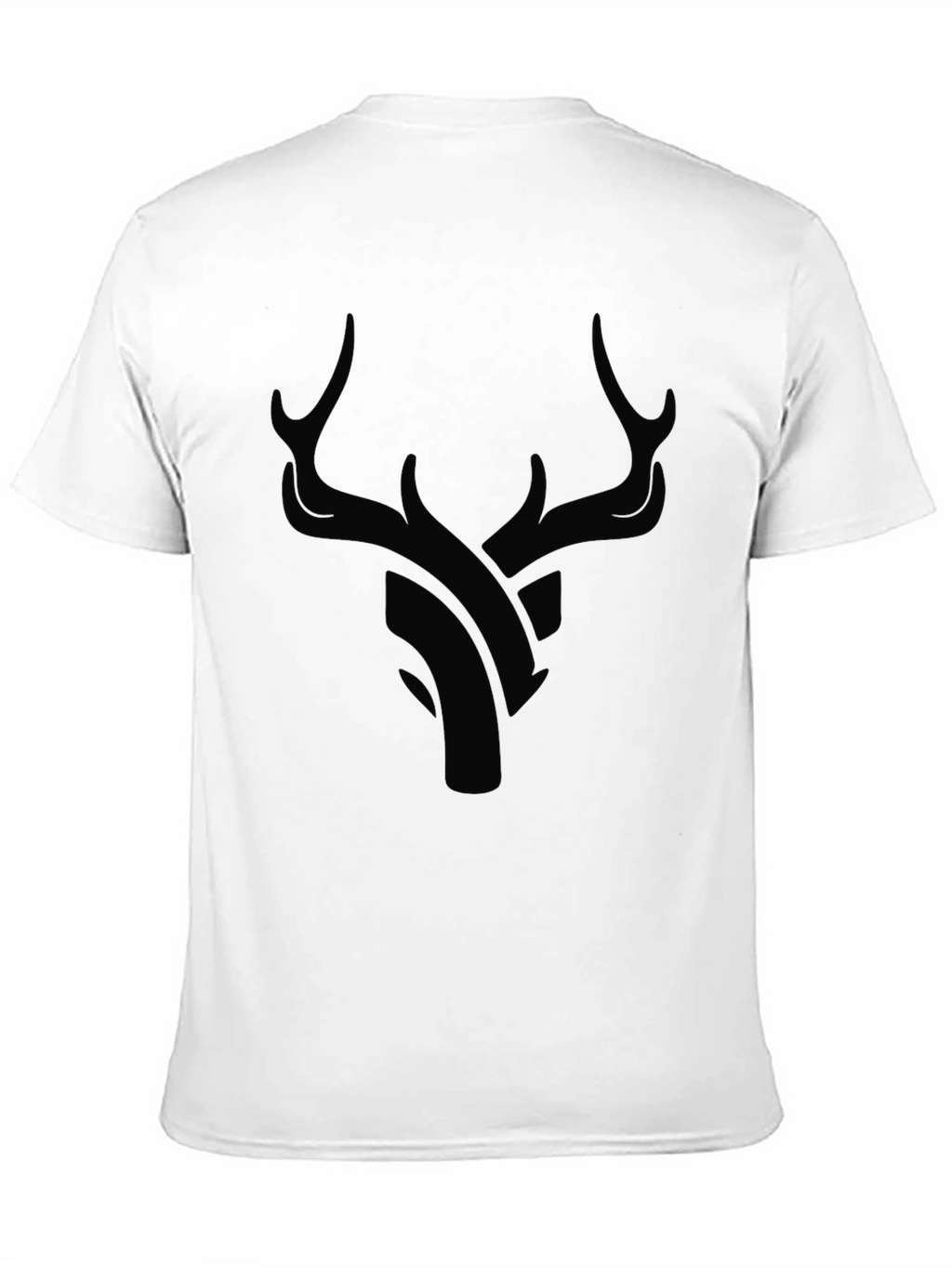 Modern Black Deer Graphic T-Shirt