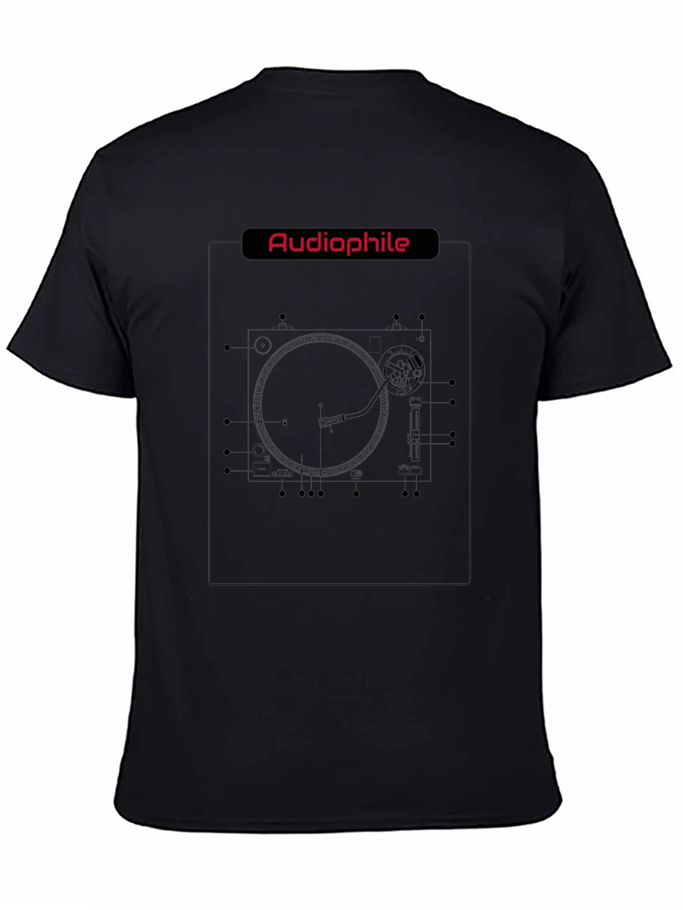Audiophile Turntable Graphic Tee - Music Lover T-Shirt