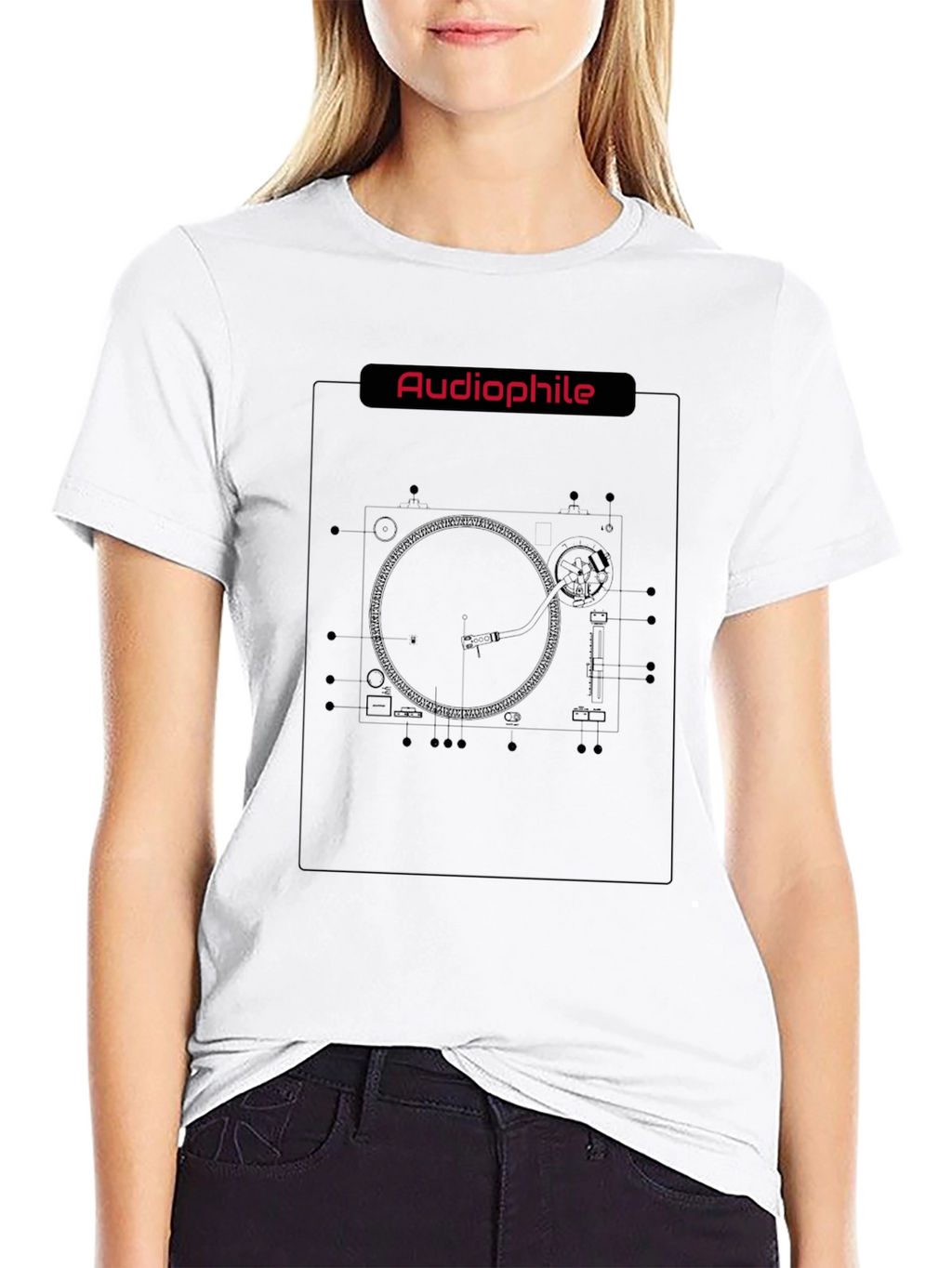 Audiophile Turntable Graphic Tee - Music Lover T-Shirt