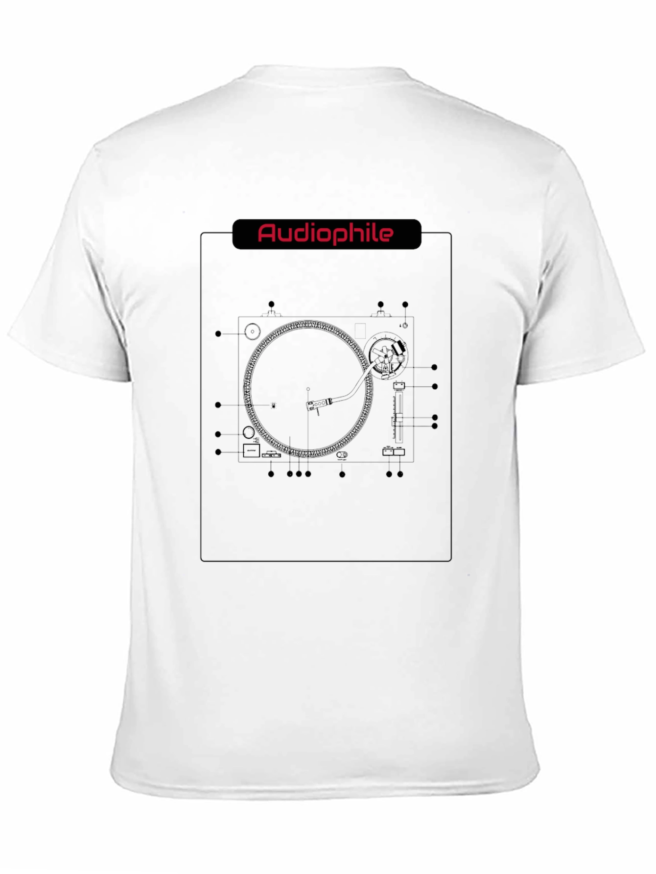 Audiophile Turntable Graphic Tee - Music Lover T-Shirt
