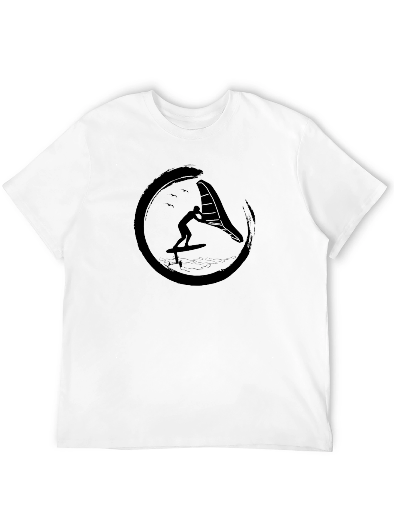 Wing Foil Graphic Tee - Black Surf Shirt