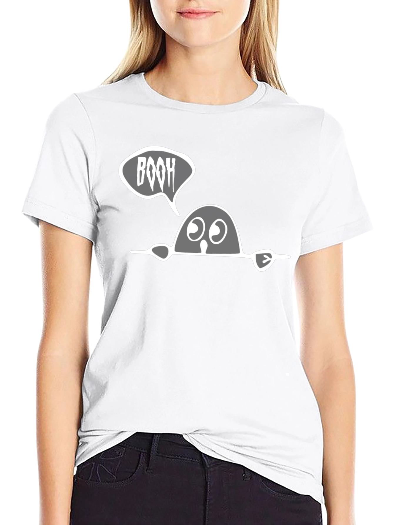 Boo Halloween T-Shirt - Spooky Cute Tee