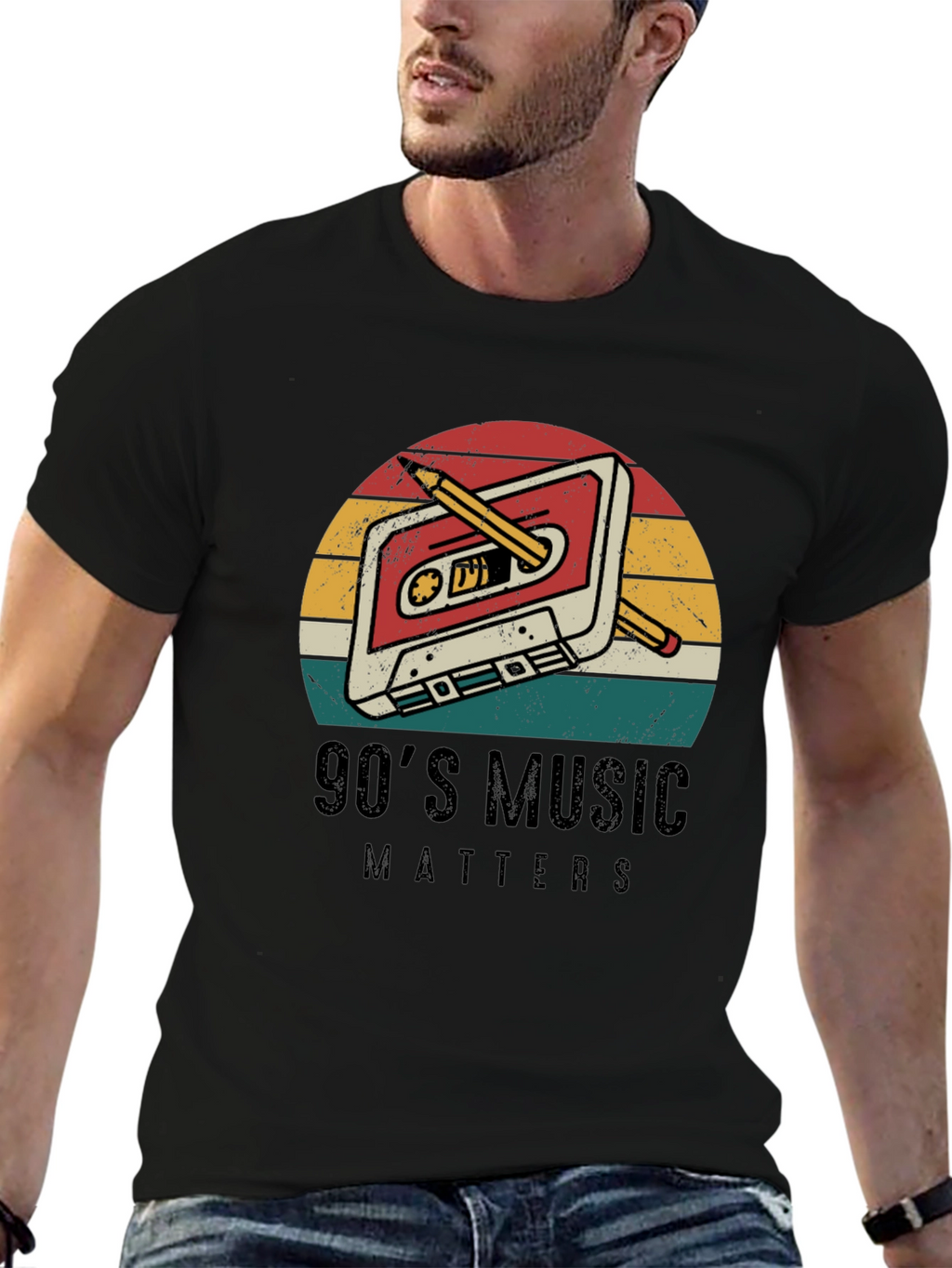 90s Music Matters Retro Cassette Tape T-Shirt