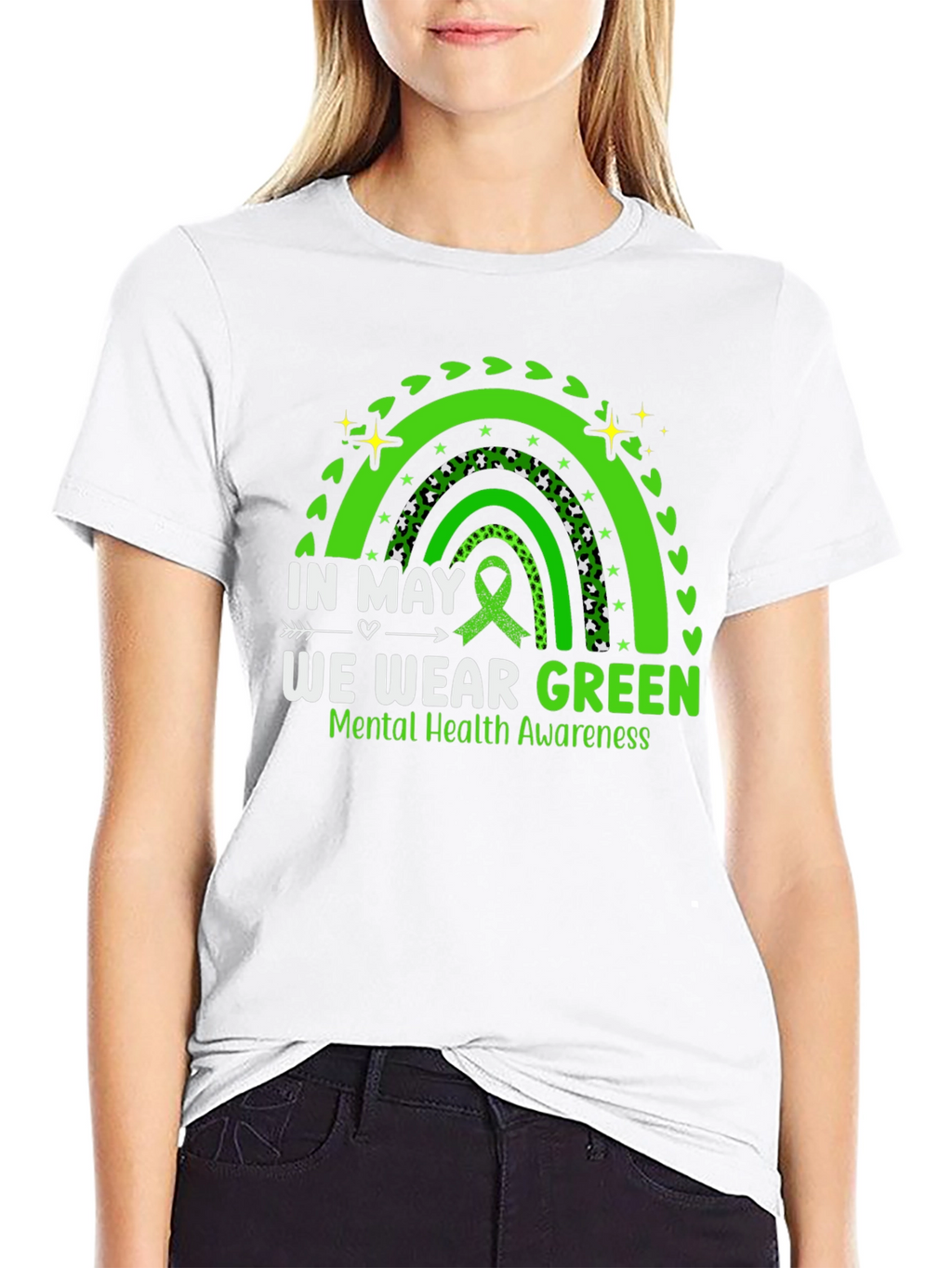 In May We Wear Green Mental Health Awareness T-Shirt