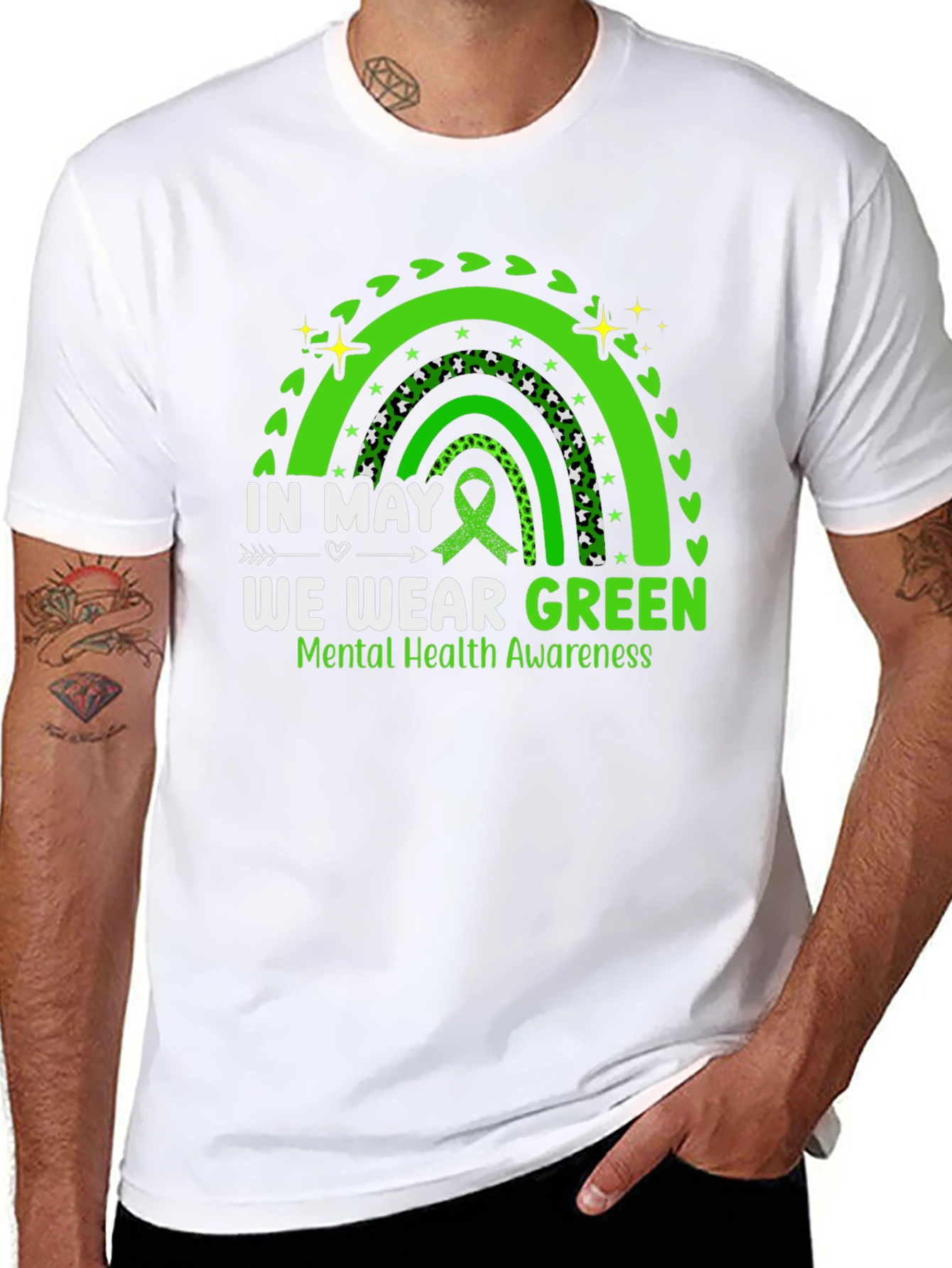 In May We Wear Green Mental Health Awareness T-Shirt