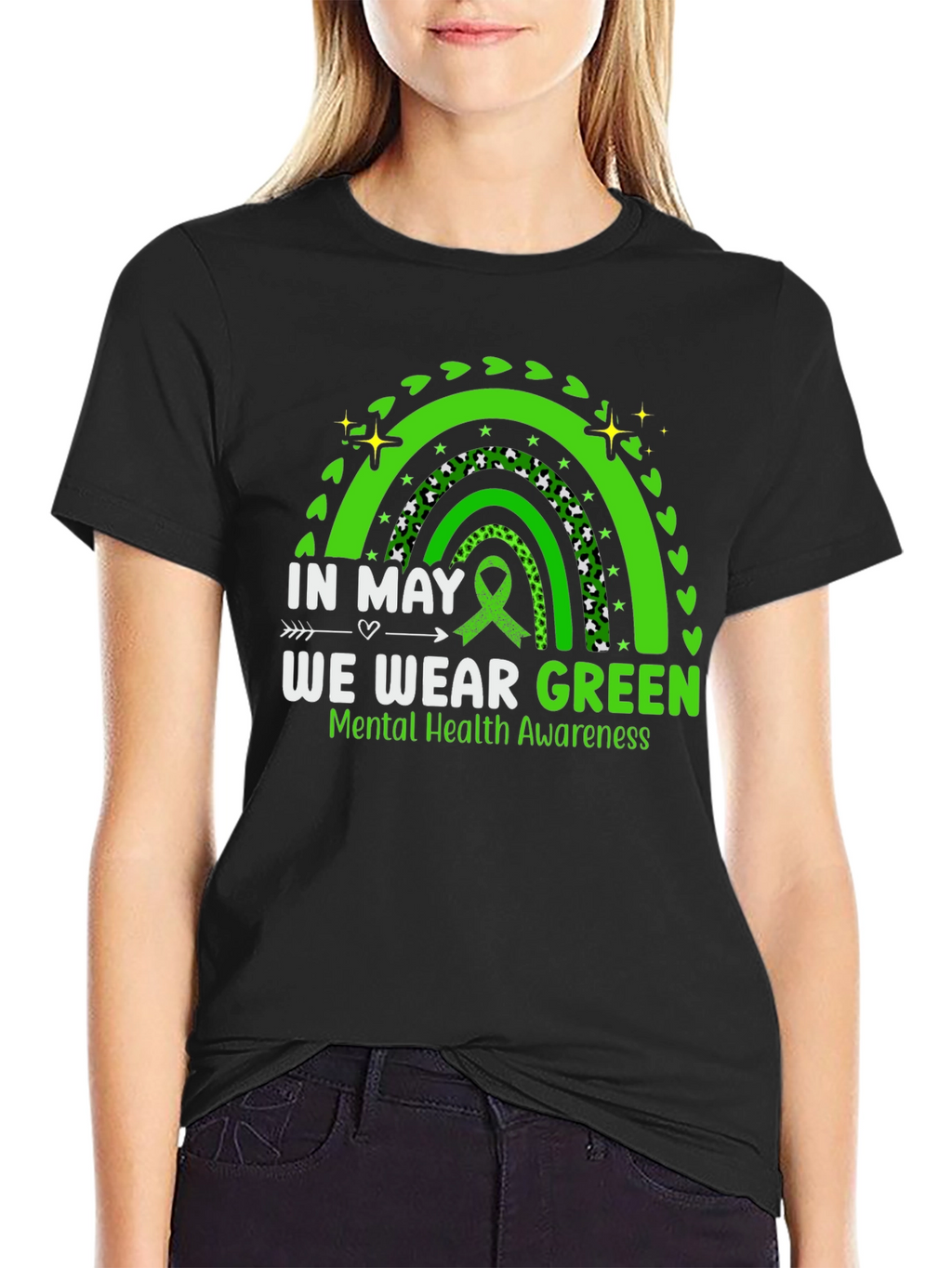 In May We Wear Green Mental Health Awareness T-Shirt