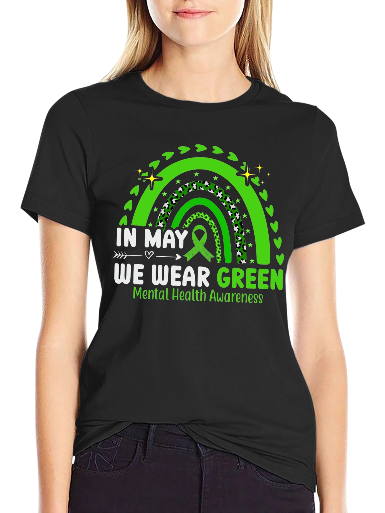 In May We Wear Green Mental Health Awareness T-Shirt