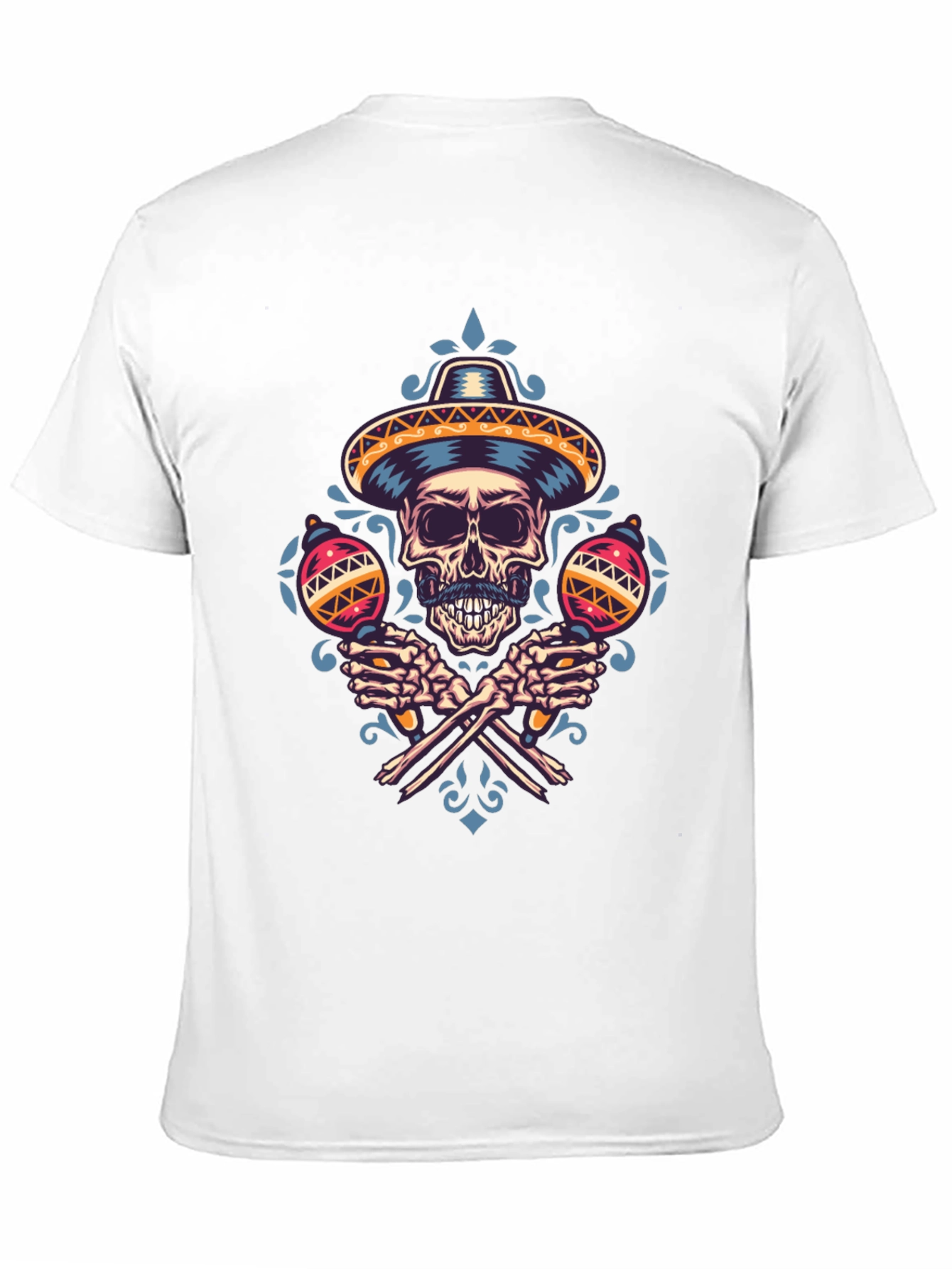 Dia de los Muertos Skull Maracas T-Shirt