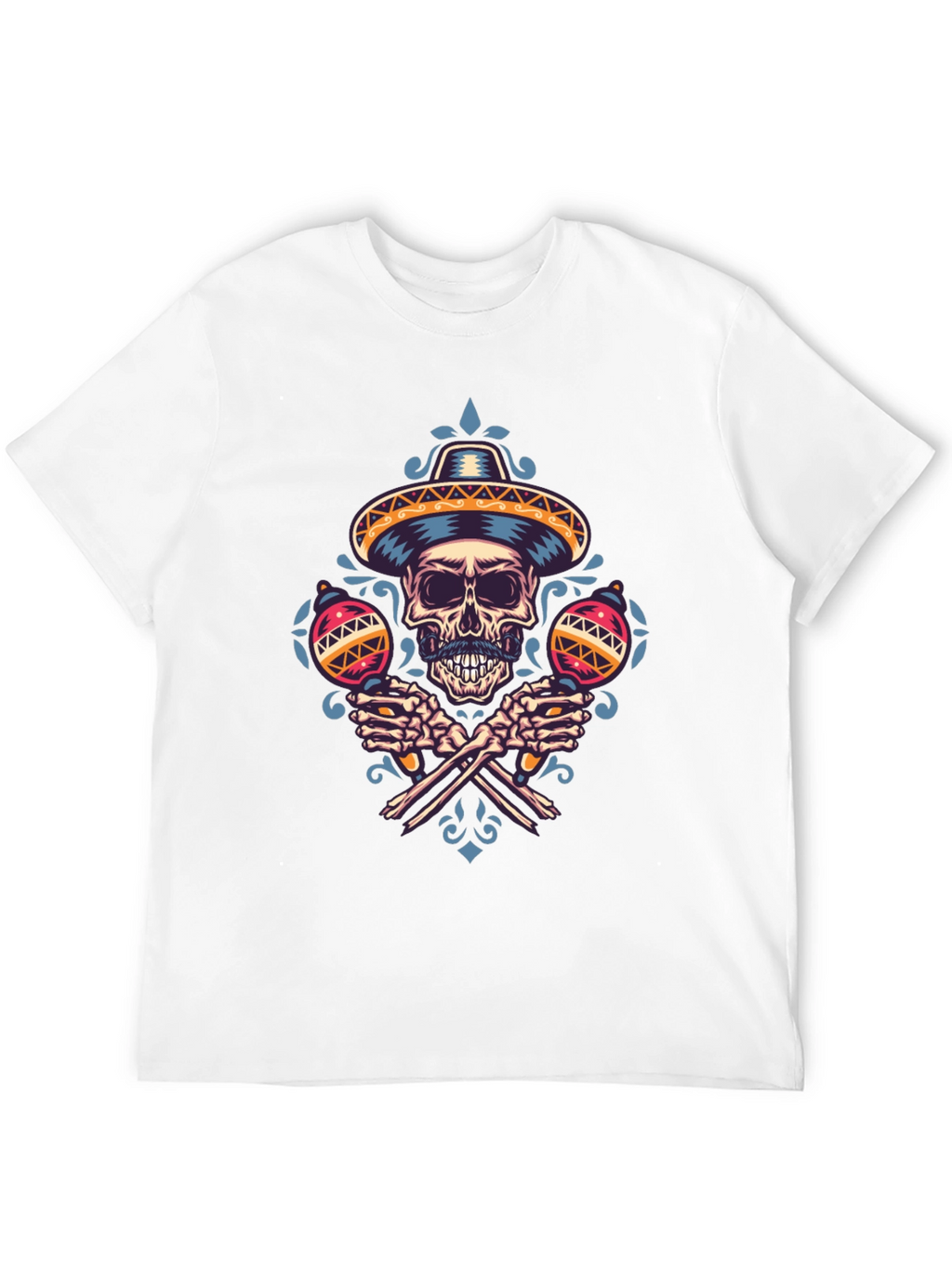 Dia de los Muertos Skull Maracas T-Shirt