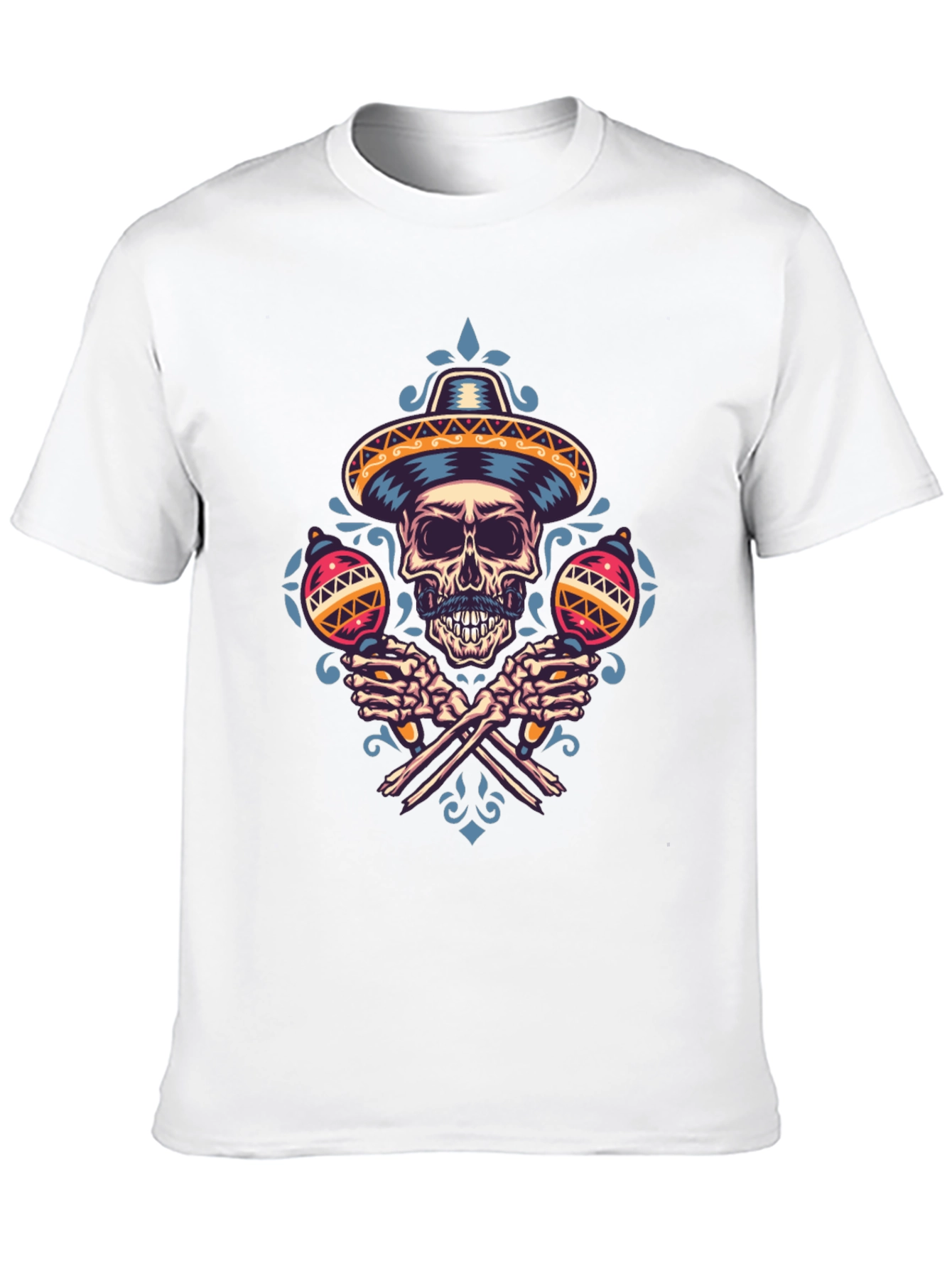 Dia de los Muertos Skull Maracas T-Shirt