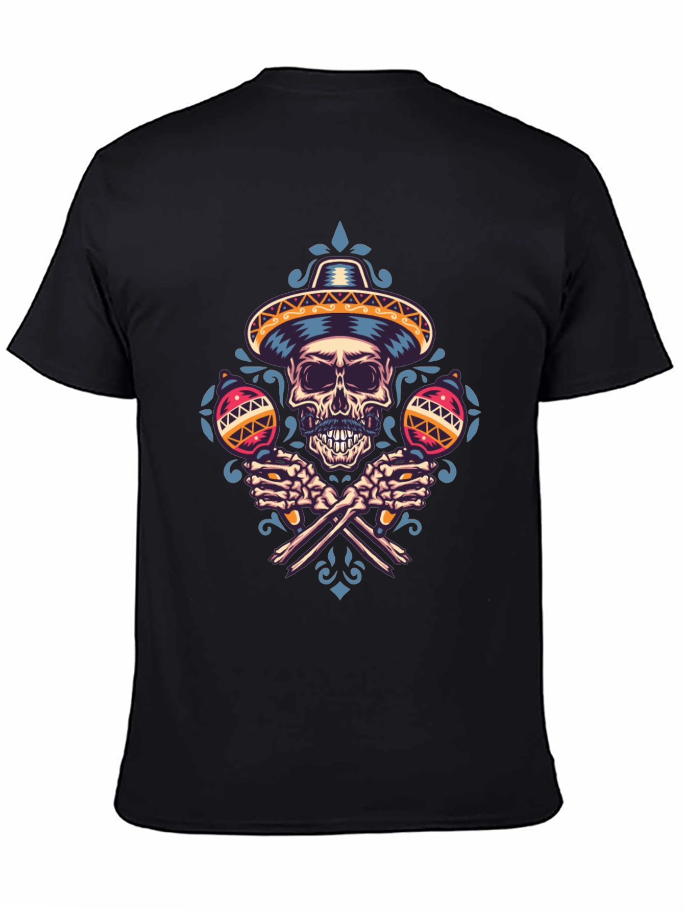 Dia de los Muertos Skull Maracas T-Shirt