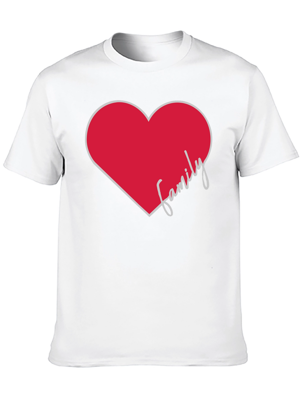 Family Heart Graphic Tee - Stylish Comfort