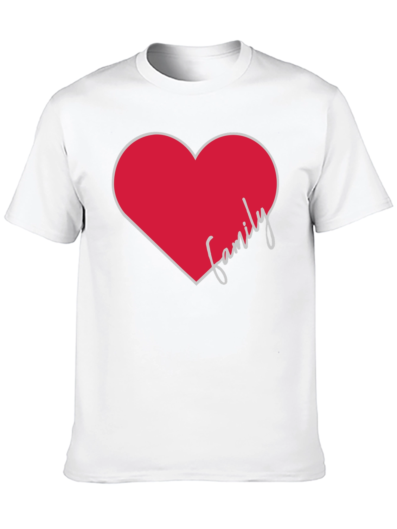 Family Heart Graphic Tee - Stylish Comfort