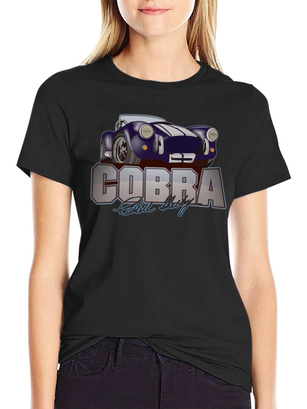 Cobra Car Graphic T-Shirt - Mens Black Tee