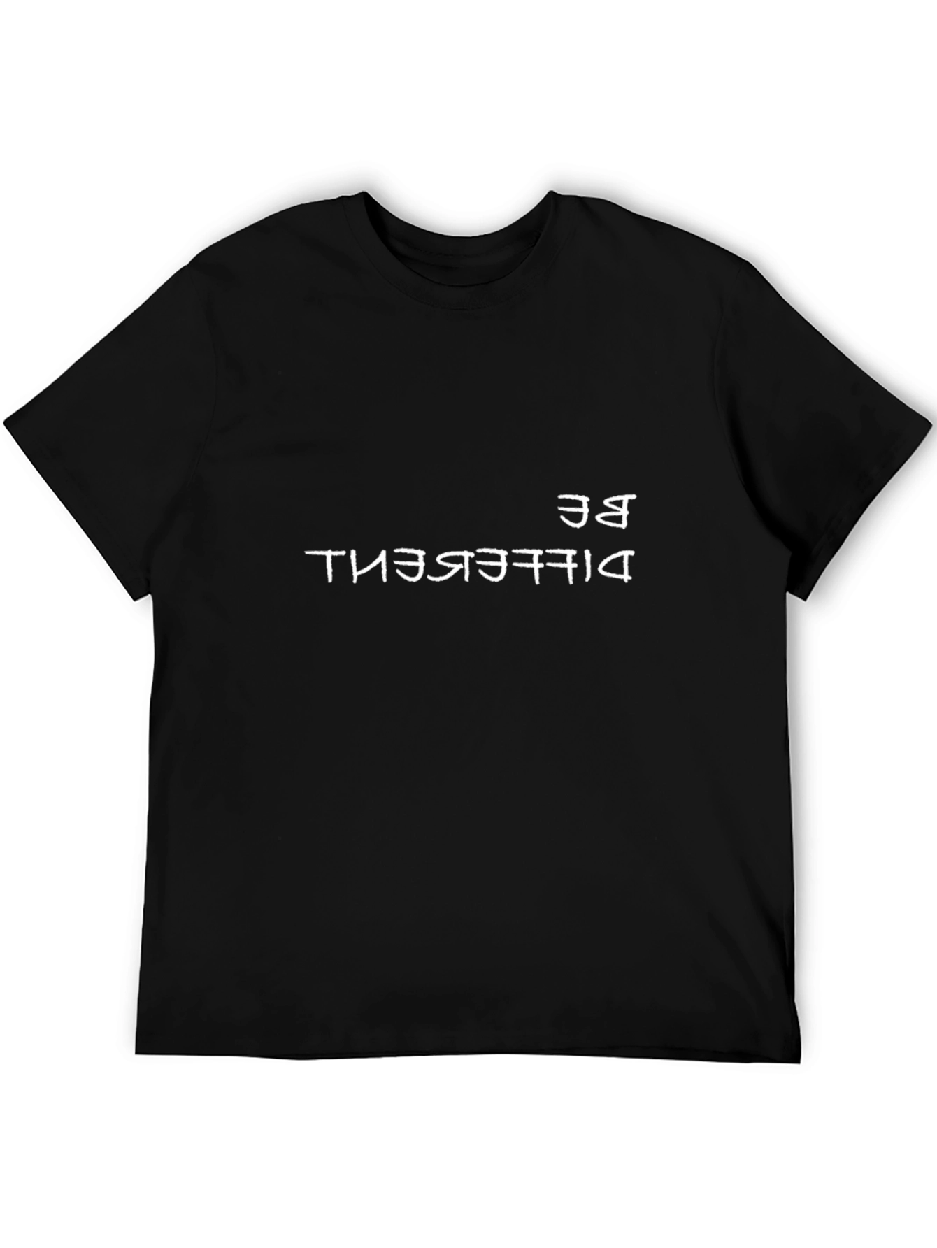 Be Different Black Graphic Tee - Menswear