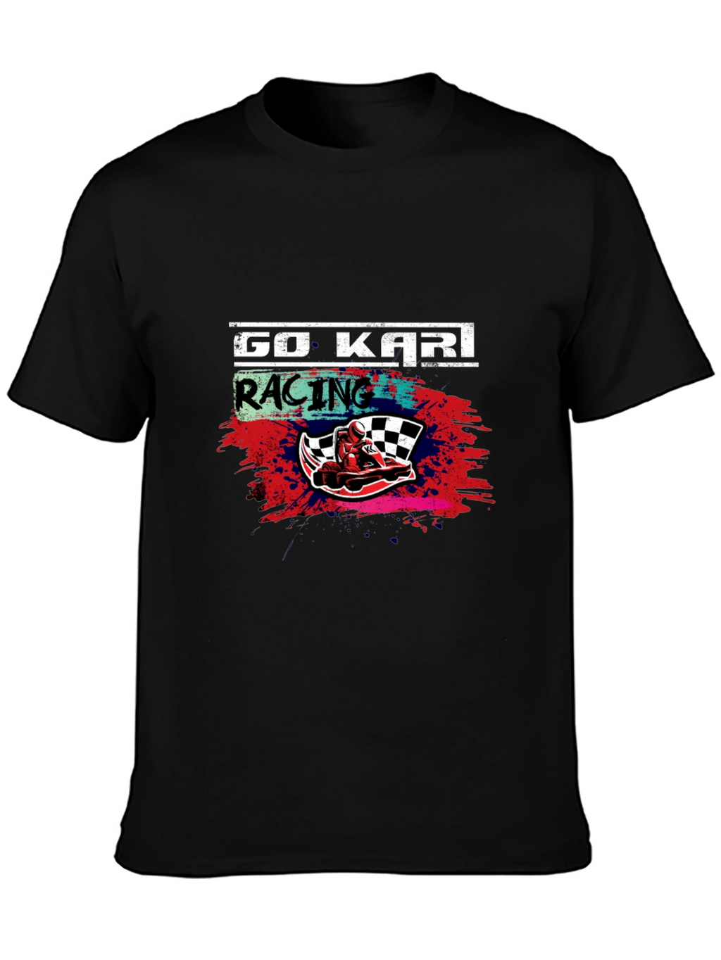 Go Kart Racing Graphic Tee - Black