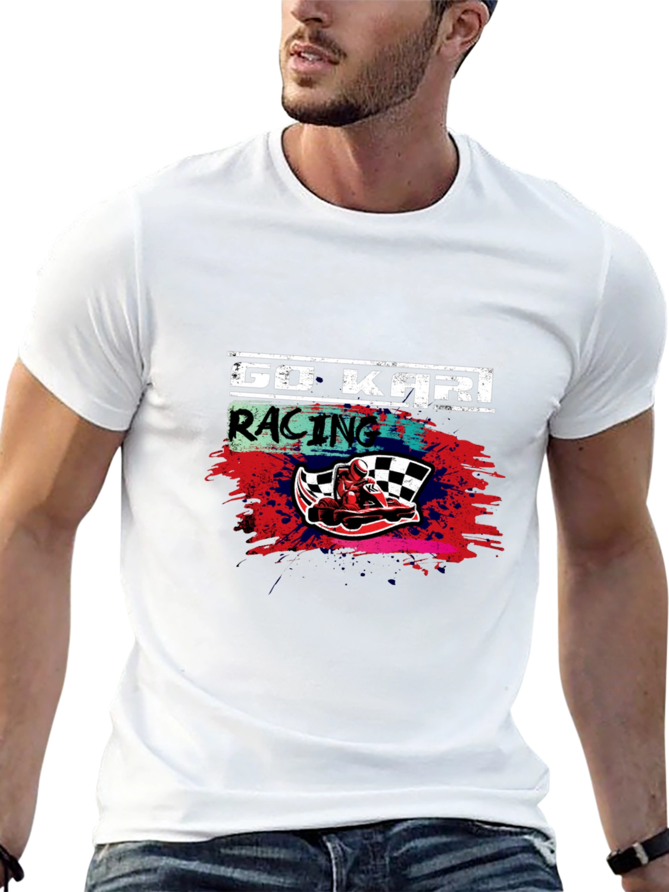 Go Kart Racing Graphic Tee - Black