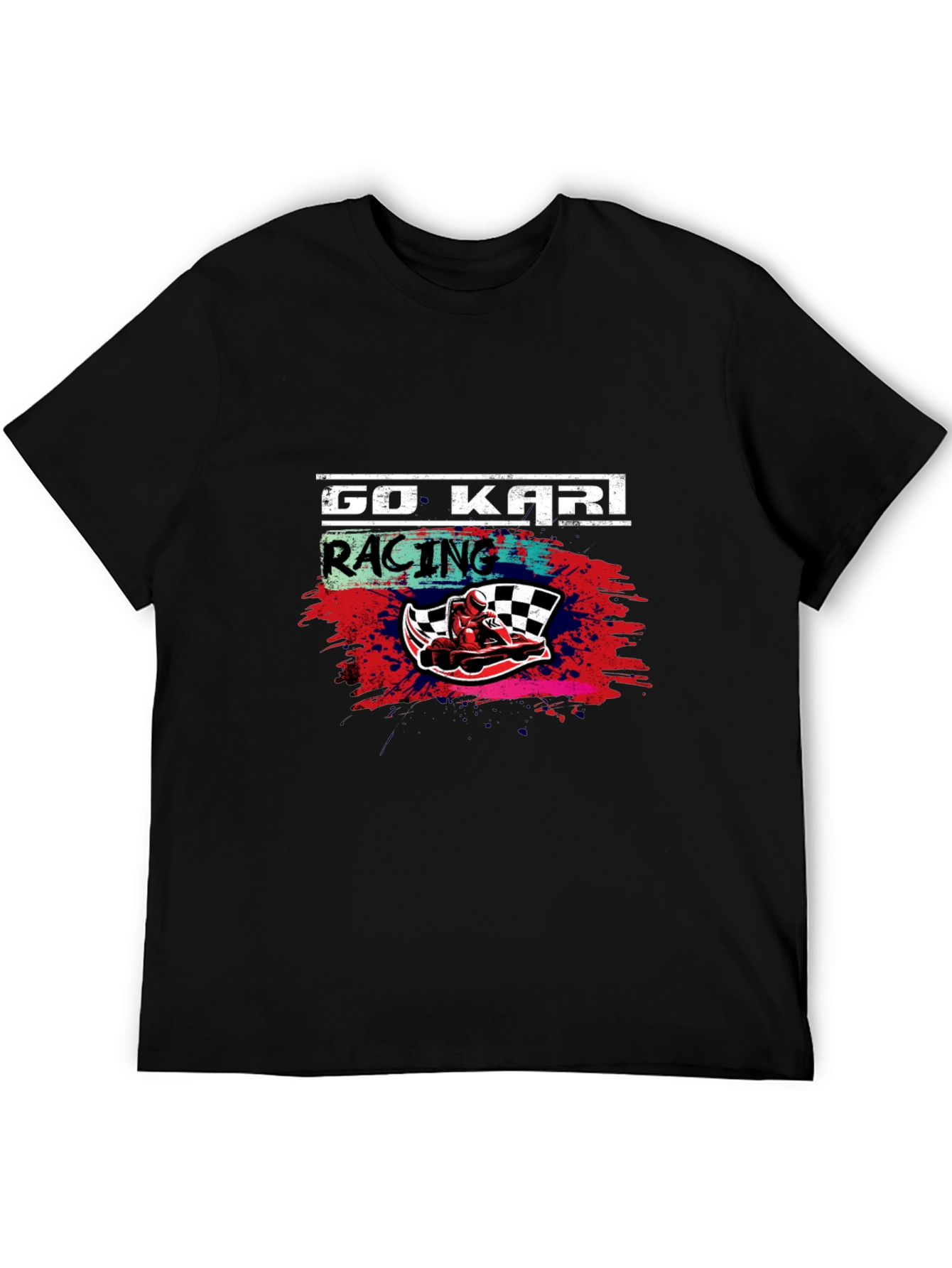 Go Kart Racing Graphic Tee - Black