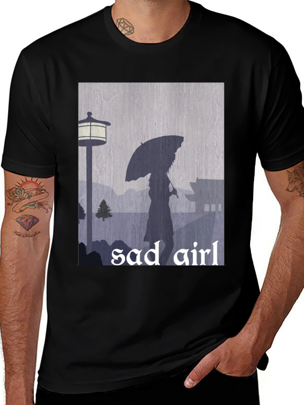 Sad Girl Graphic Tee - Moody Aesthetic T-Shirt