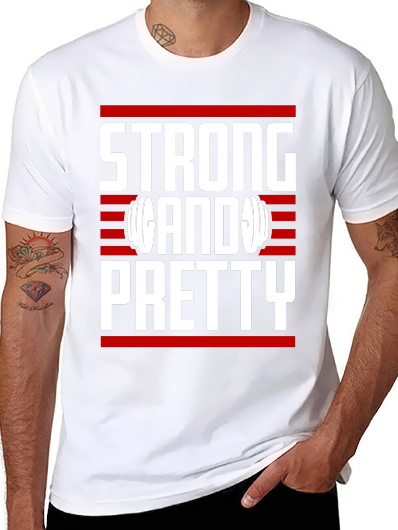 Strong & Pretty T-Shirt - Gym Motivation